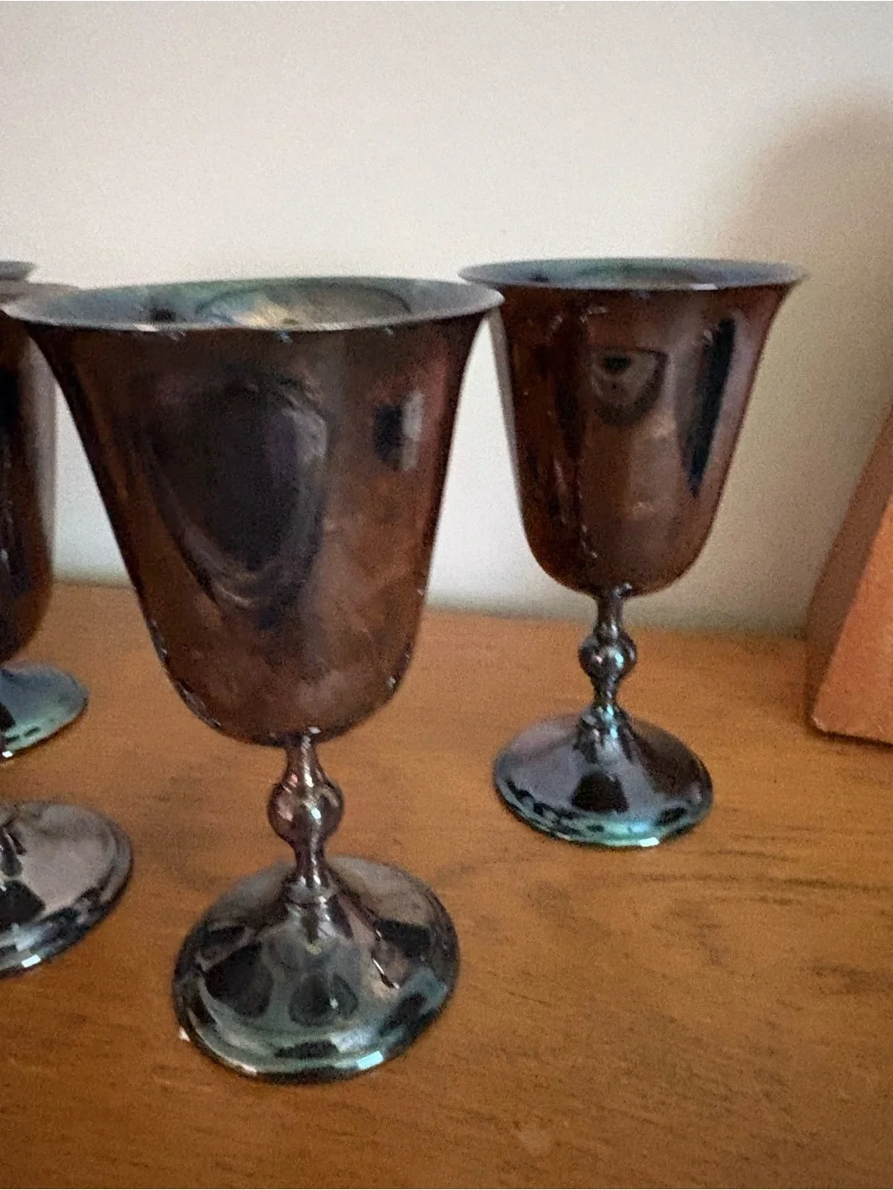 Four Silver Plated Goblet - Home Accents